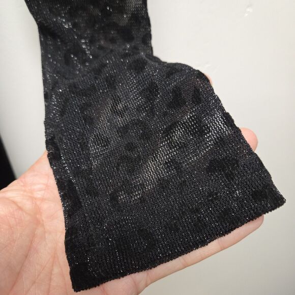 Superdown Kimberly Mesh Velvet Mini Dress Black sz Small Cheetah Leopard 90s Y2K - Picture 8 of 12